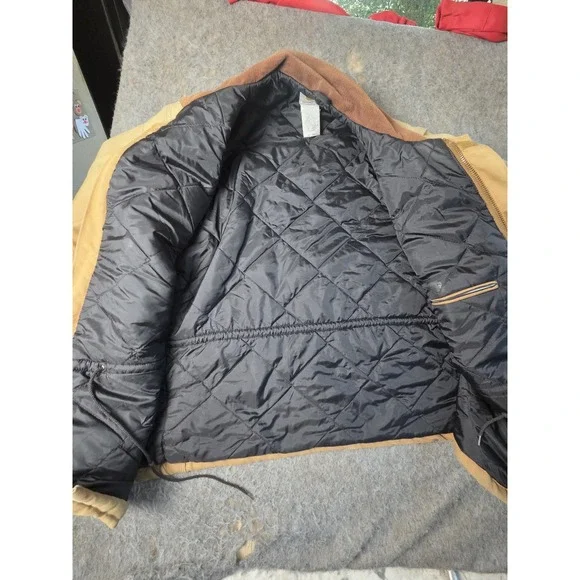 CARHARTT Men's Jacket 2XL Brown Arctic Barn UNION MADE USA VTG Distressed